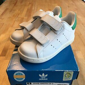 adidas Stan Smith CF Velcro "White/Green" M20609 Sz 8k